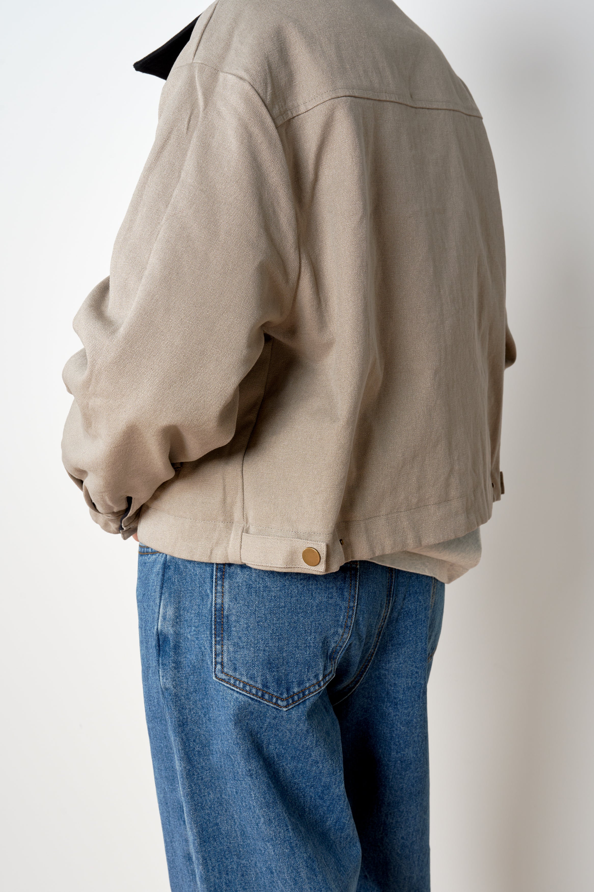 Cropped Reversible Kelpie Jacket - Black/Stone