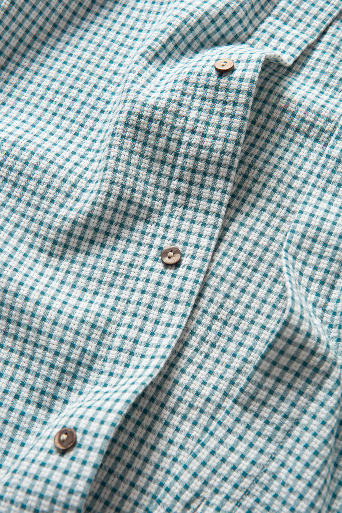 Textured Button Up - Blue