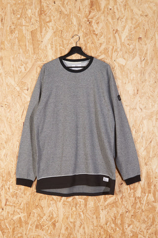 PRE LOVED | Cut & Sew Pullover Grey/Black - XL