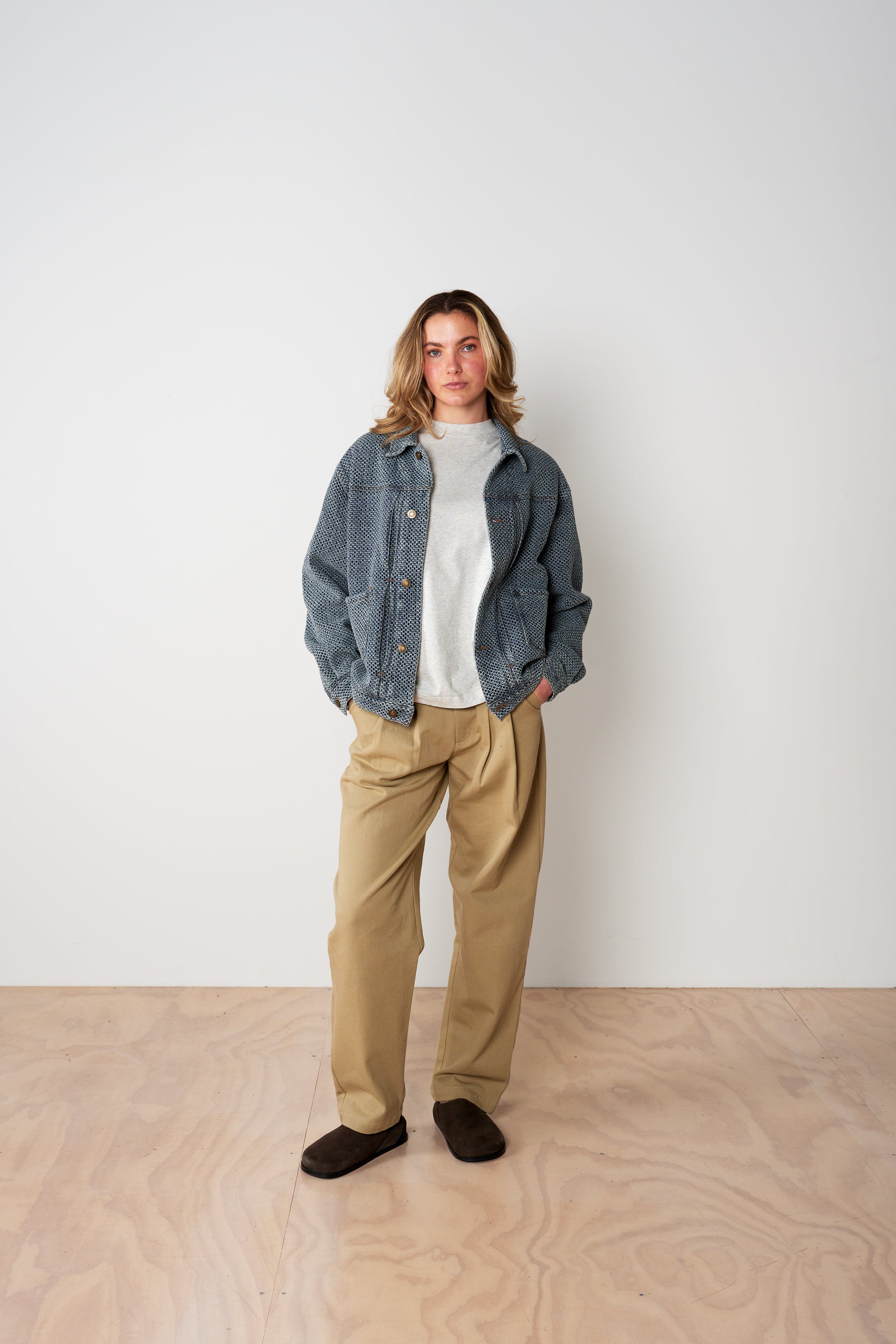 Textured Denim Jacket