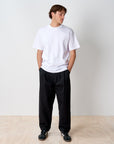 Pleated Pant - Black Cotton