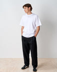 Pleated Pant - Black Cotton