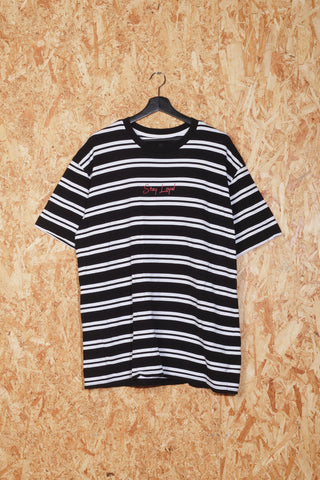 PRE LOVED | Stay Loyal Striped T Black/White - XL