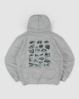 Explore Back Print Hood - Ash Marle