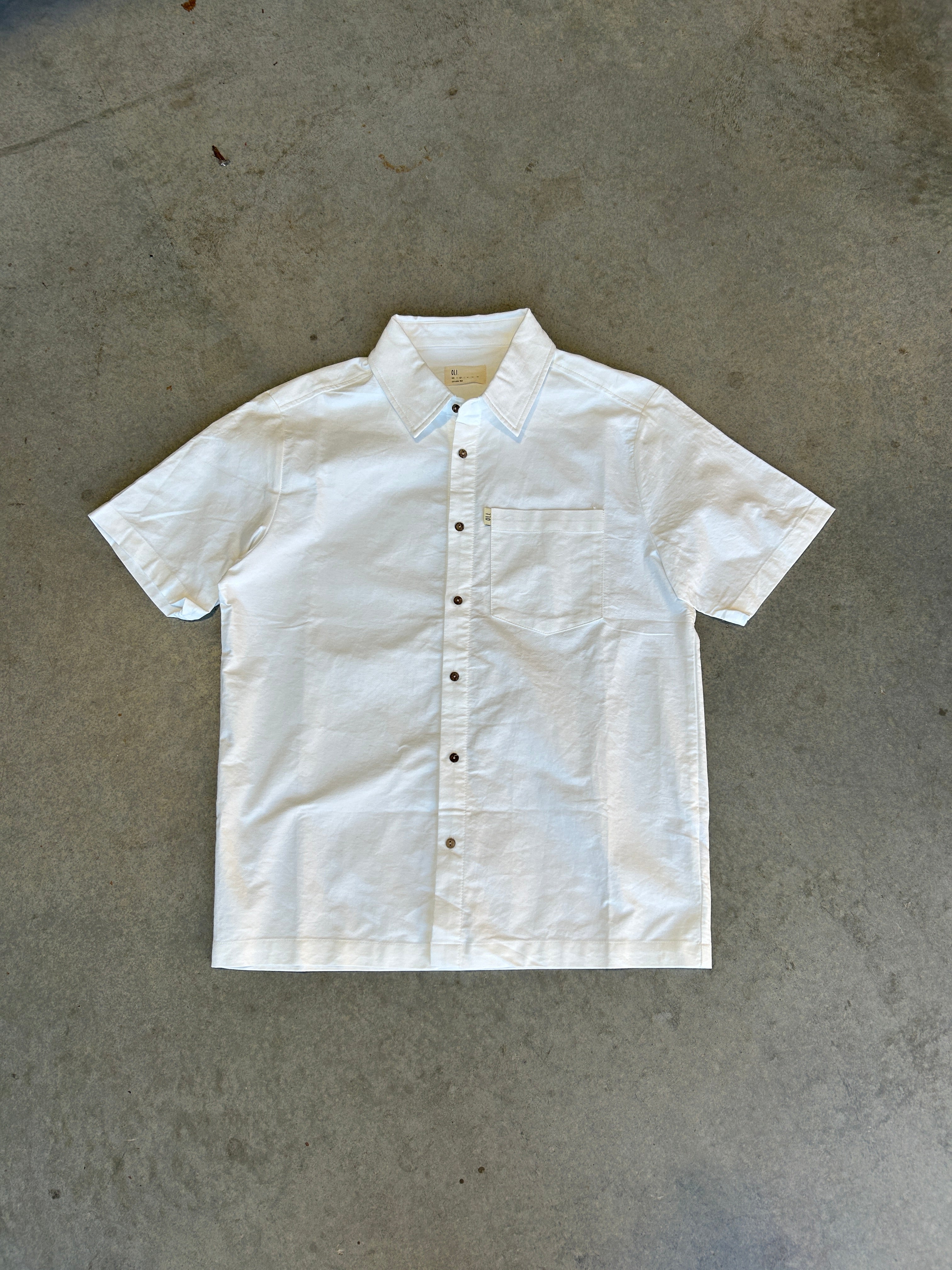 PRE LOVED | OXFORD BUTTON UP WHITE - M