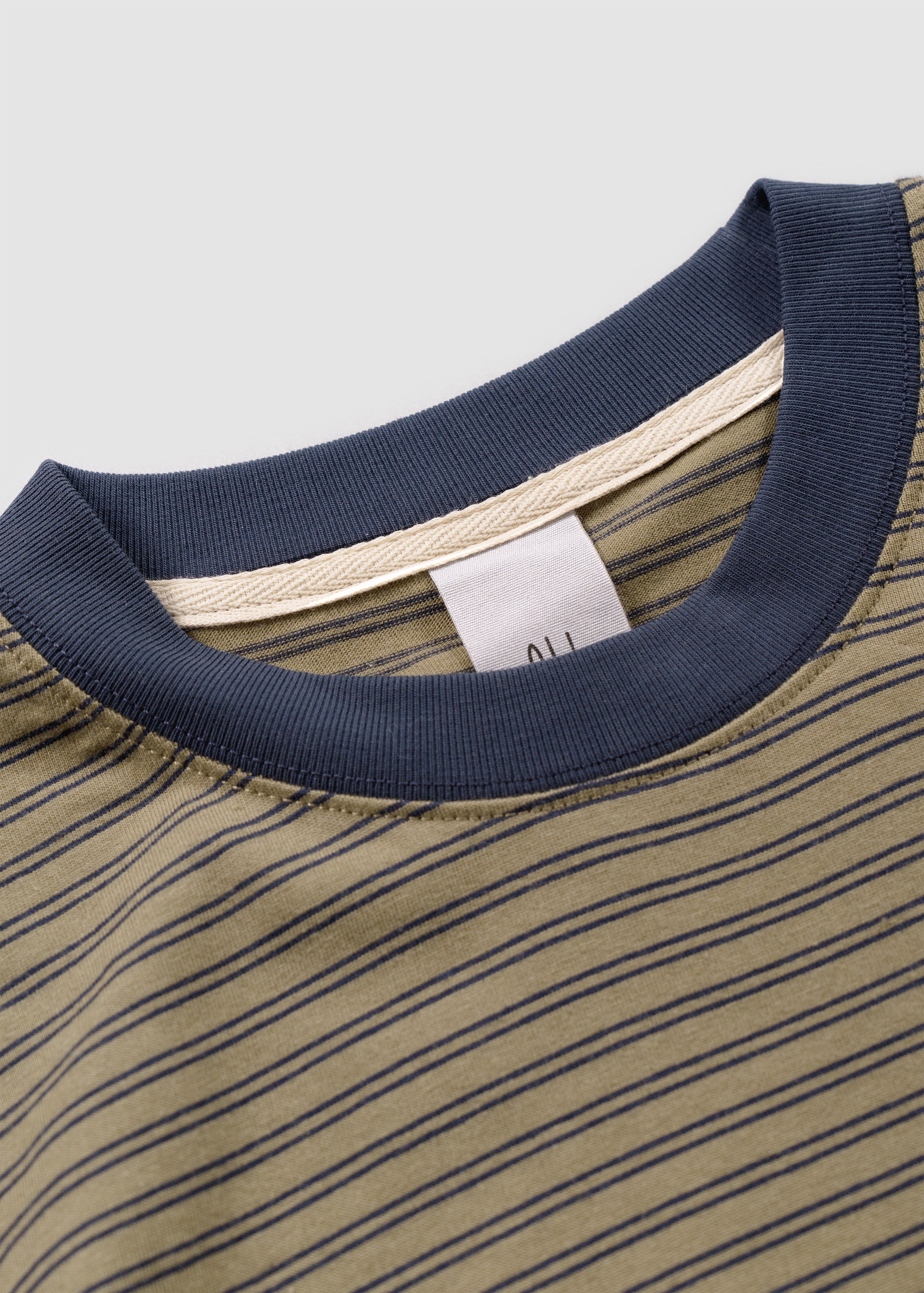 Phoebie Stripe Long Sleeve T - Olive