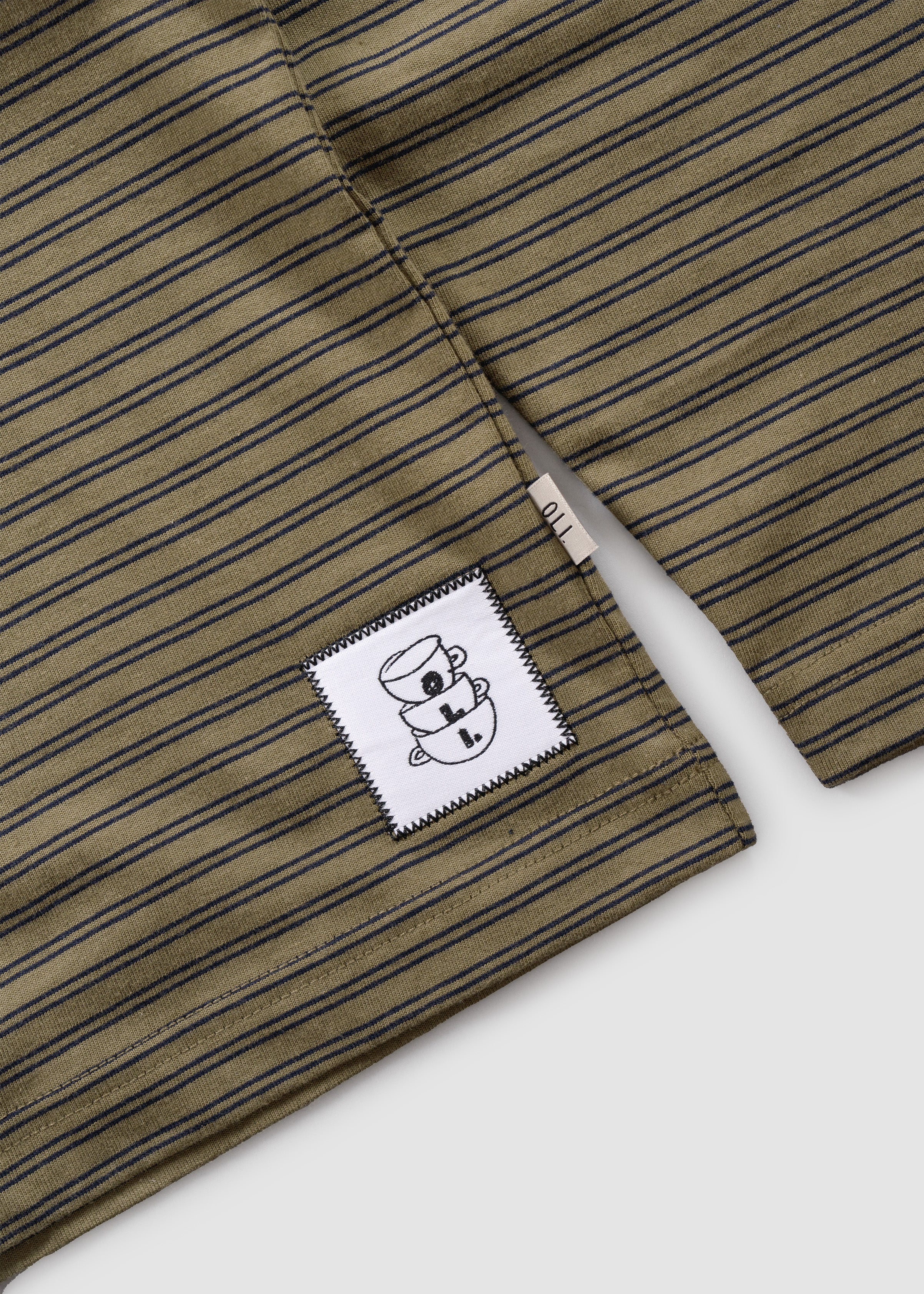Phoebie Stripe Long Sleeve T - Olive