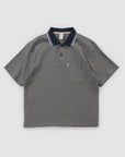 Textured Cotton Polo - Moss