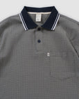 Textured Cotton Polo - Moss