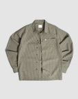 Grid Long Sleeve Button Up - Olive