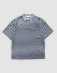 Heavy Stripe Polo - Sky
