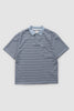 Heavy Stripe Polo - Sky