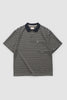 Heavy Stripe Polo - Navy