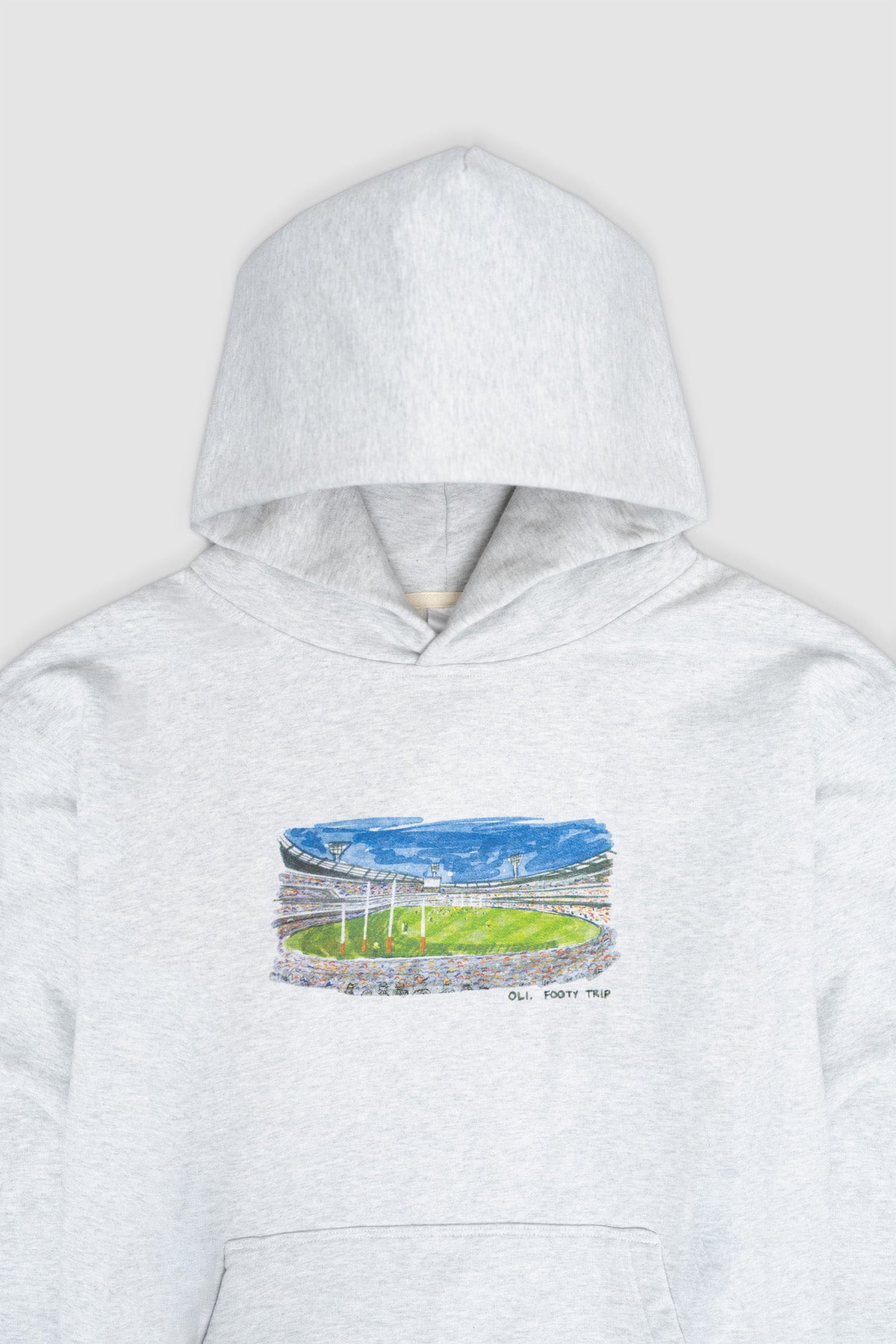 Footy Trip Hood - Snow Marle