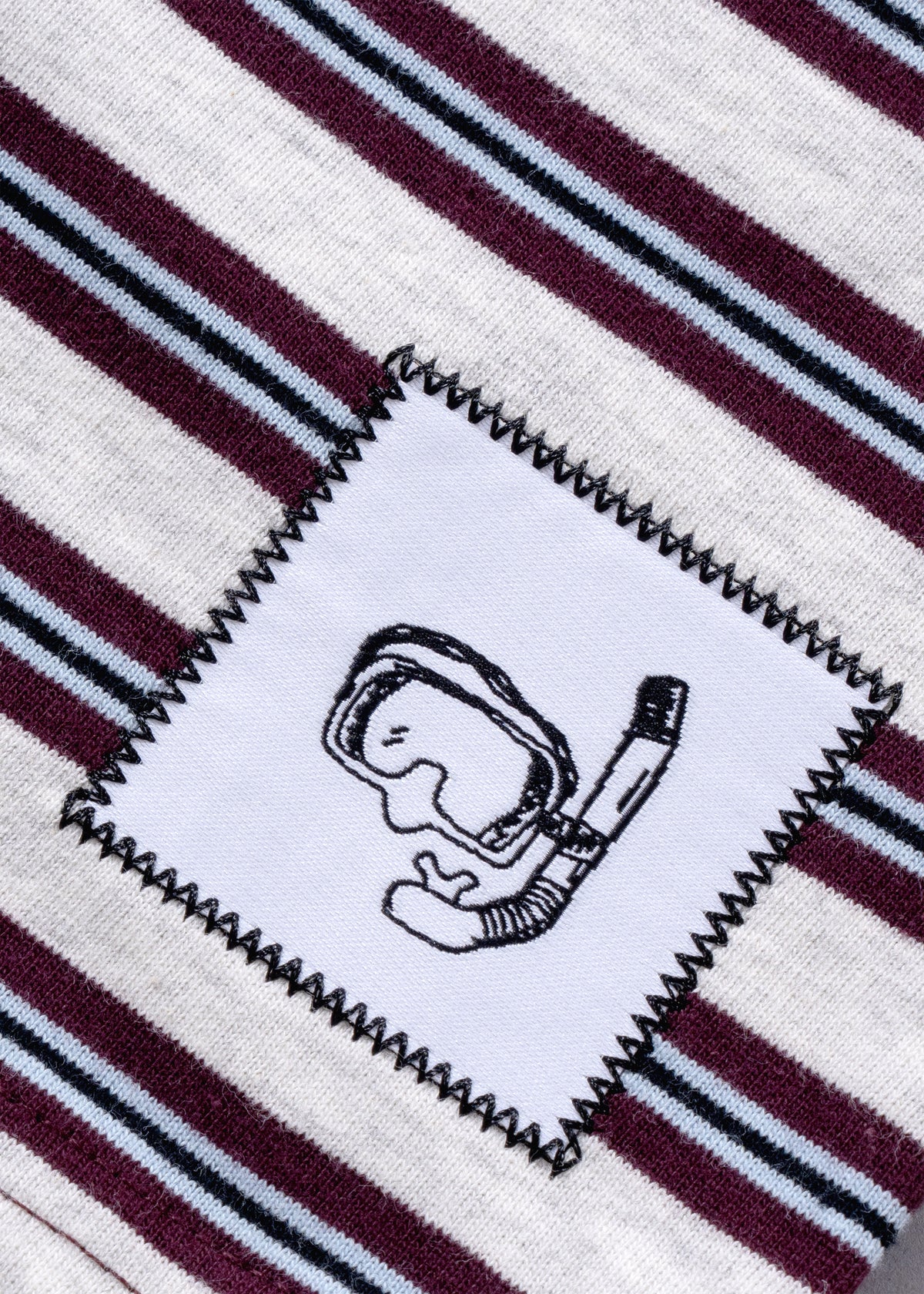 Lissy Stripe T - Snow Marle