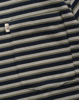 Heavy Stripe Polo - Navy
