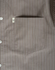 Pinstripe Long Sleeve Button Up - Mushroom