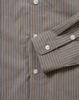 Pinstripe Long Sleeve Button Up - Mushroom