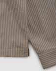 Pinstripe Long Sleeve Button Up - Mushroom