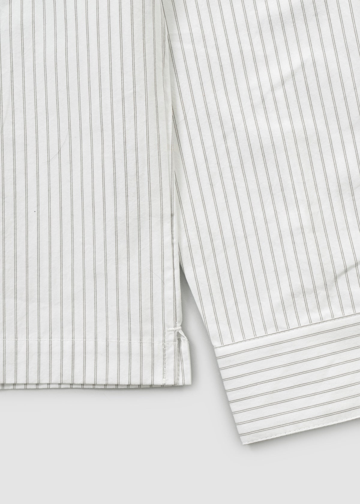 Pinstripe Long Sleeve Button Up - White