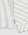 Pinstripe Long Sleeve Button Up - White