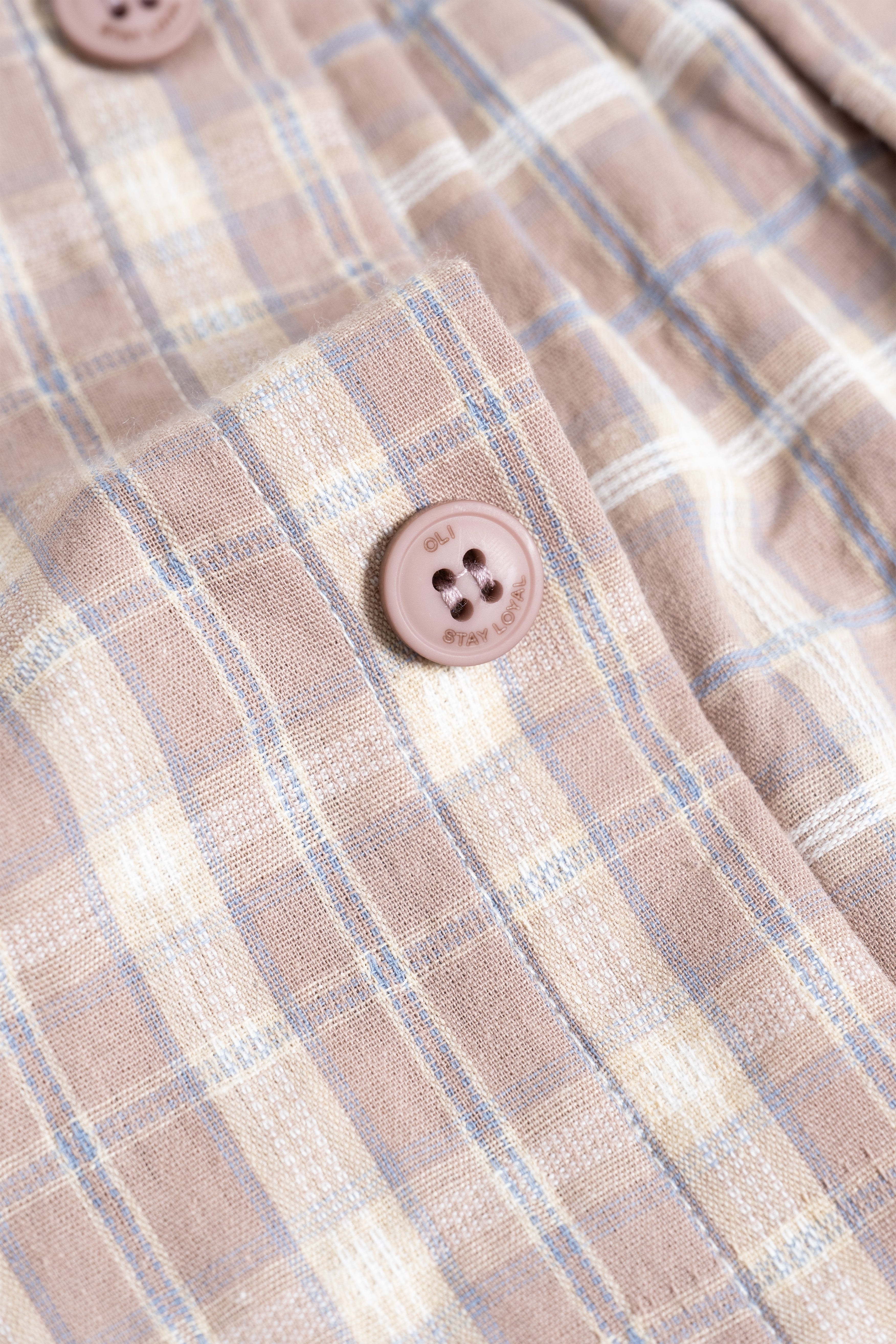 Plaid Long Sleeve Button Up - Clay