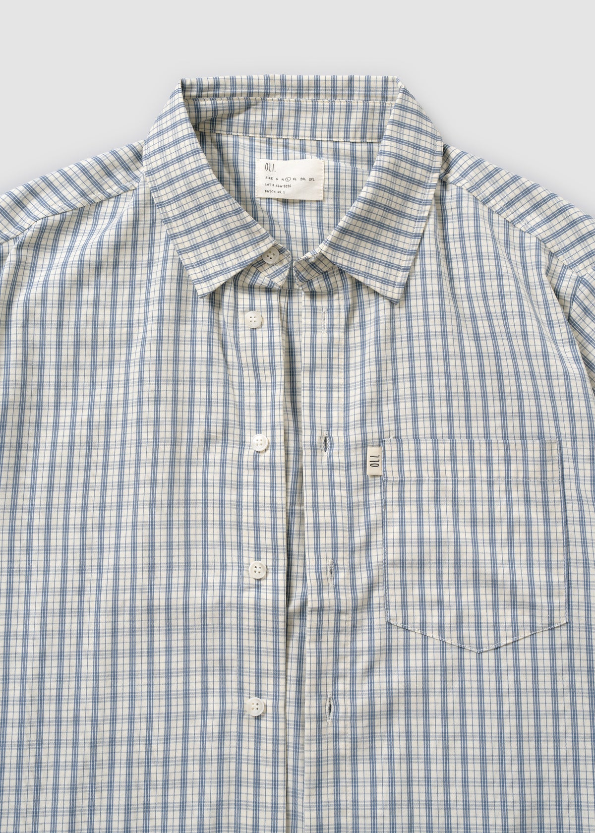 Plaid Button Up - Sky