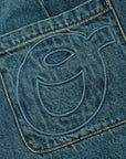Pleated Denim Short