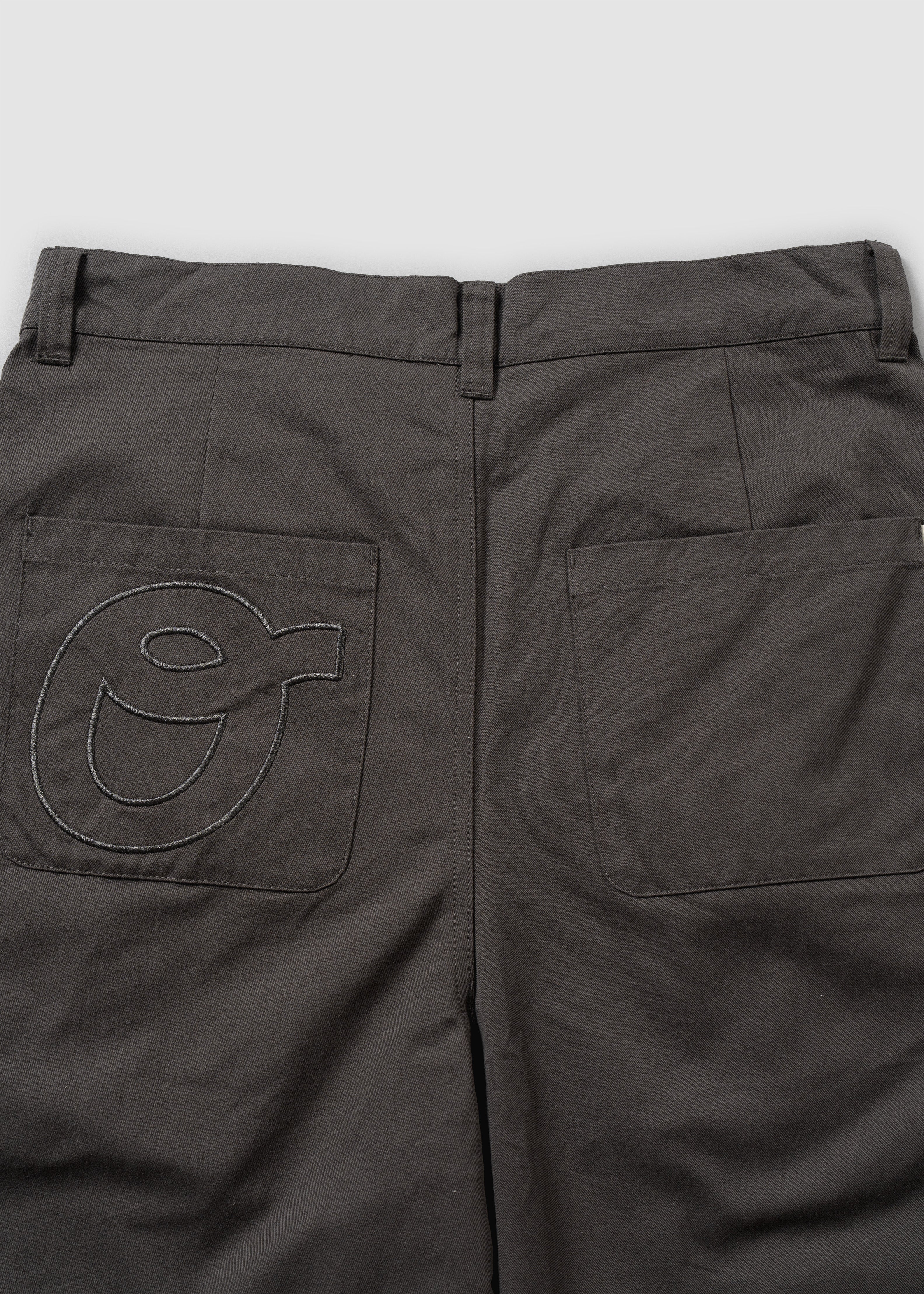 Pleated Cotton Short - Coal