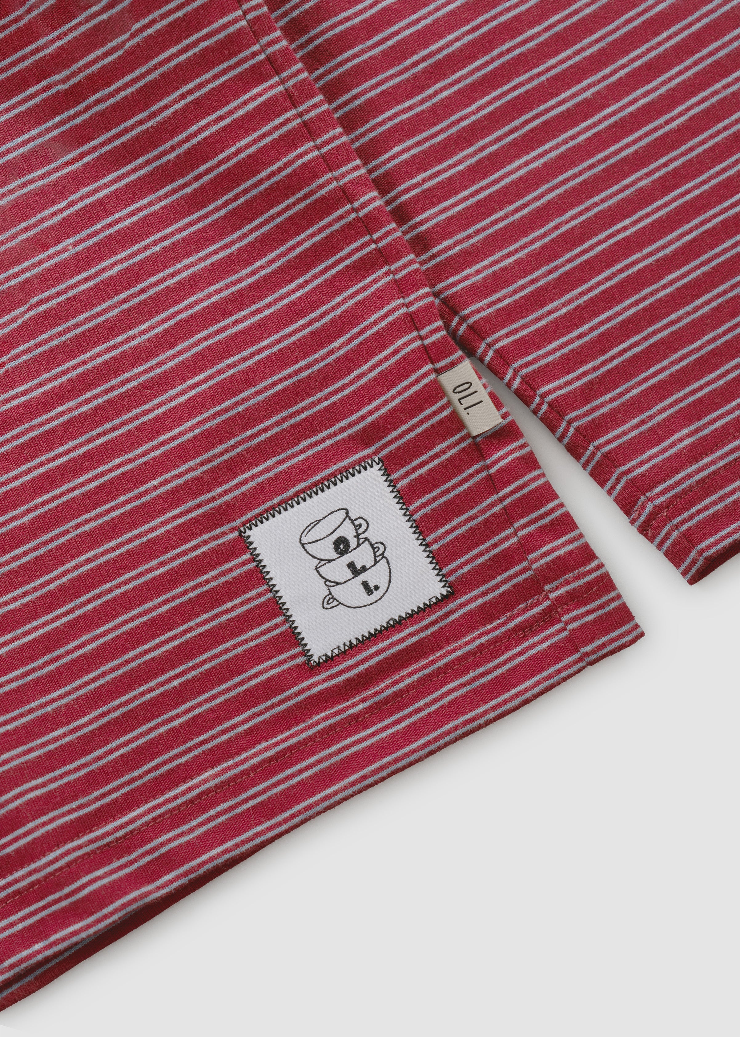 Phoebie Stripe Long Sleeve T - Red