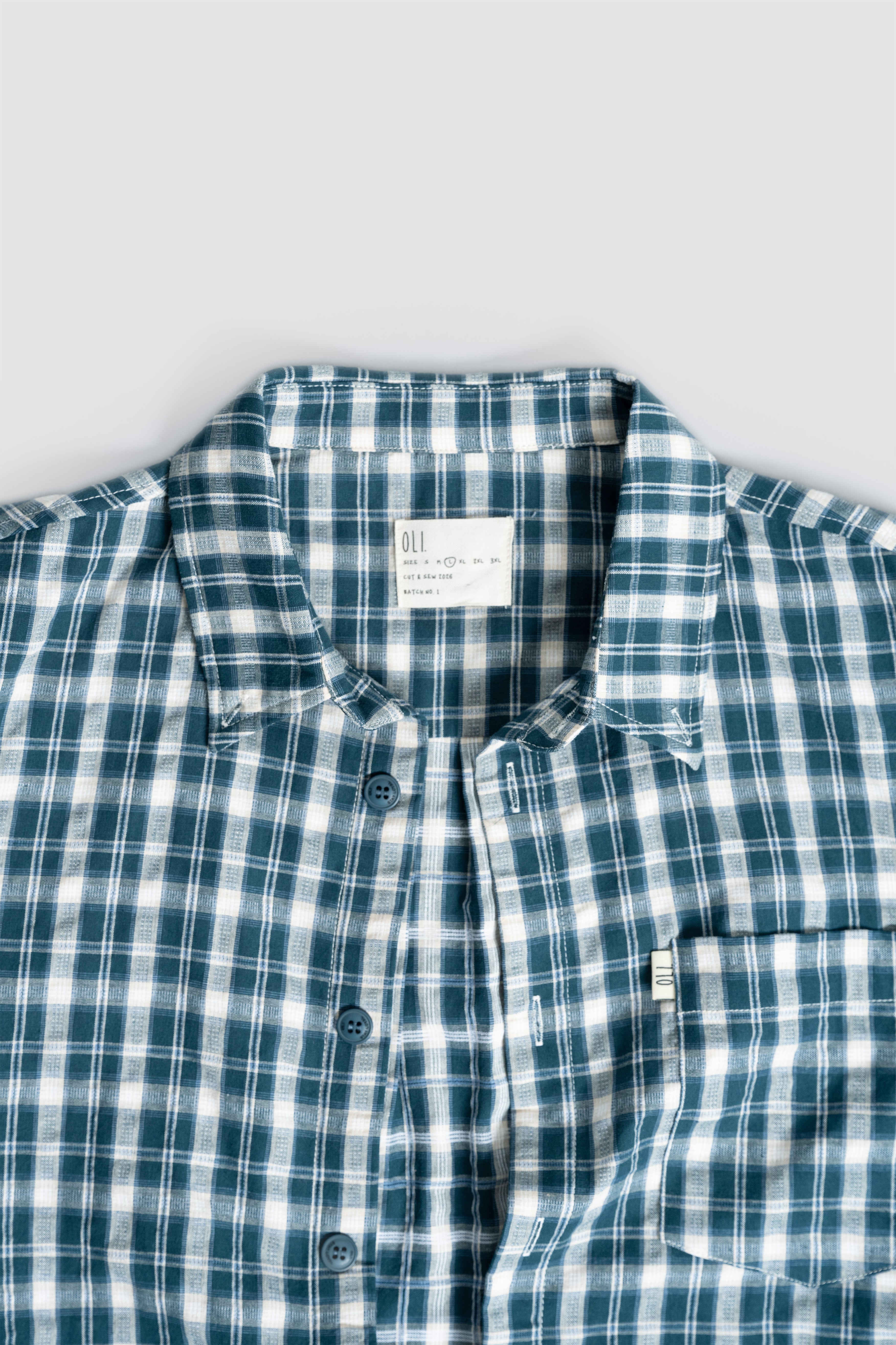 Plaid Long Sleeve Button Up - Teal