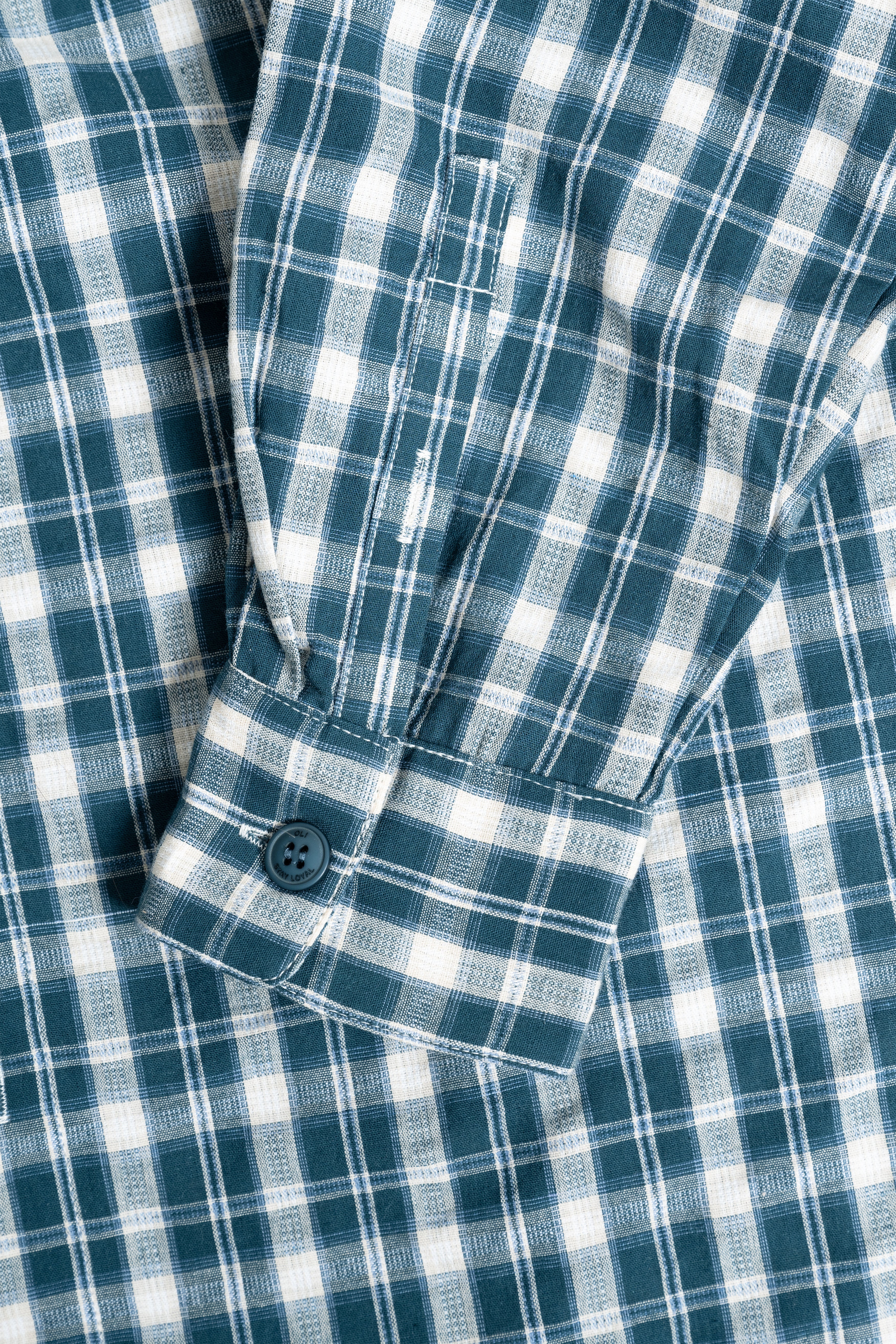 Plaid Long Sleeve Button Up - Teal