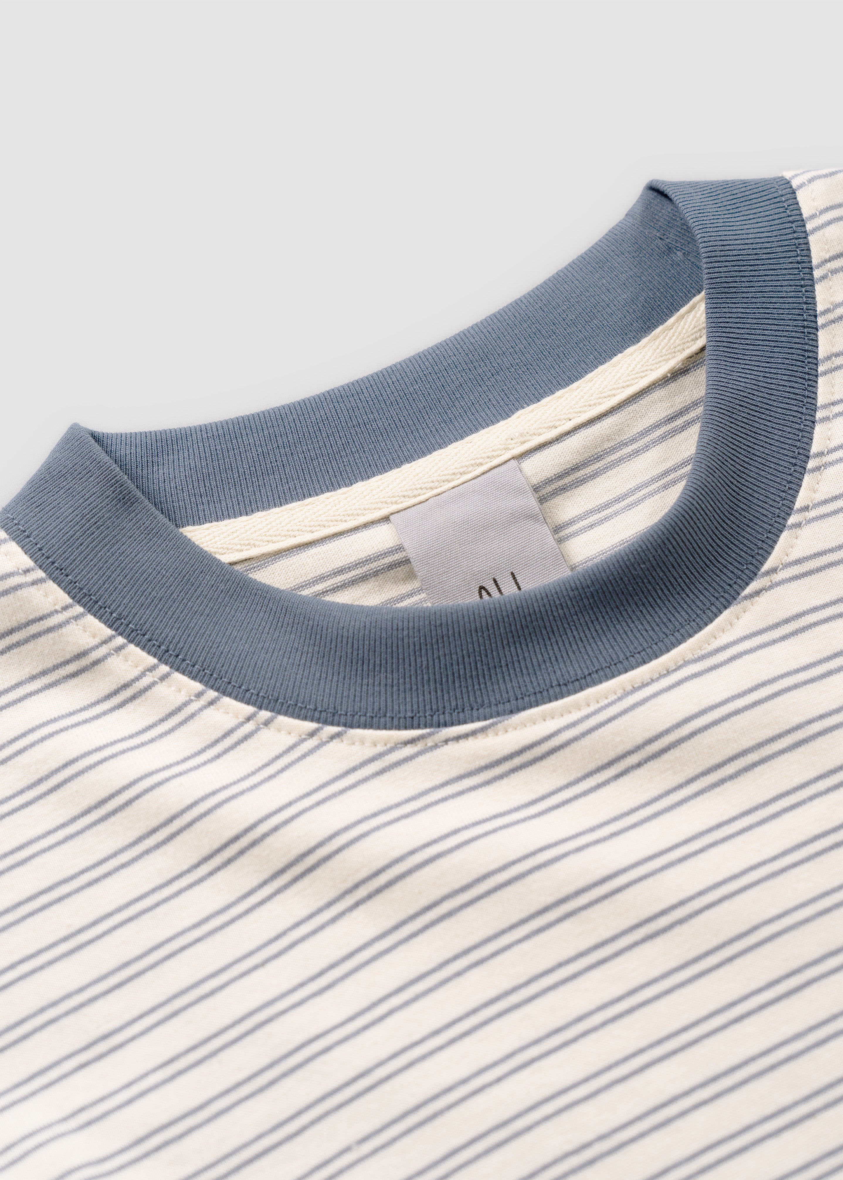 Phoebie Stripe Long Sleeve T - White