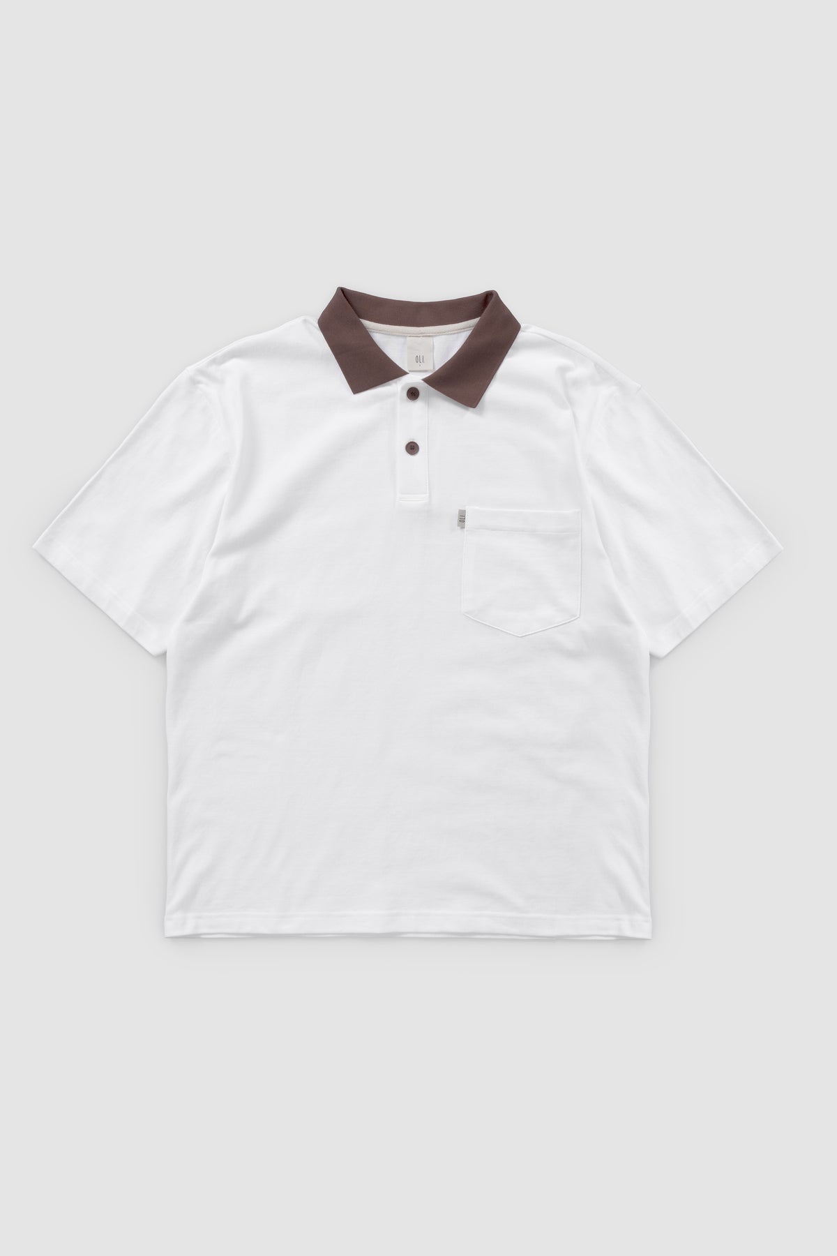 Contrast Cotton Polo - Bone