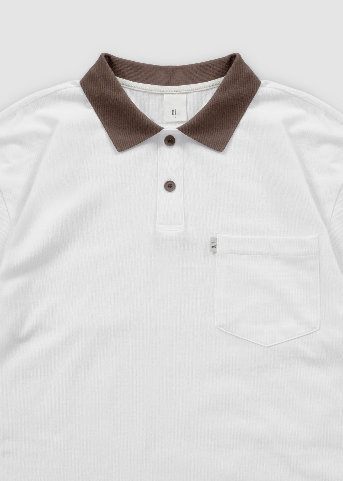 Contrast Cotton Polo - Bone