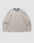 Phoebie Stripe Long Sleeve T - White