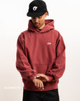 Embroidered Signature Hood - Brick