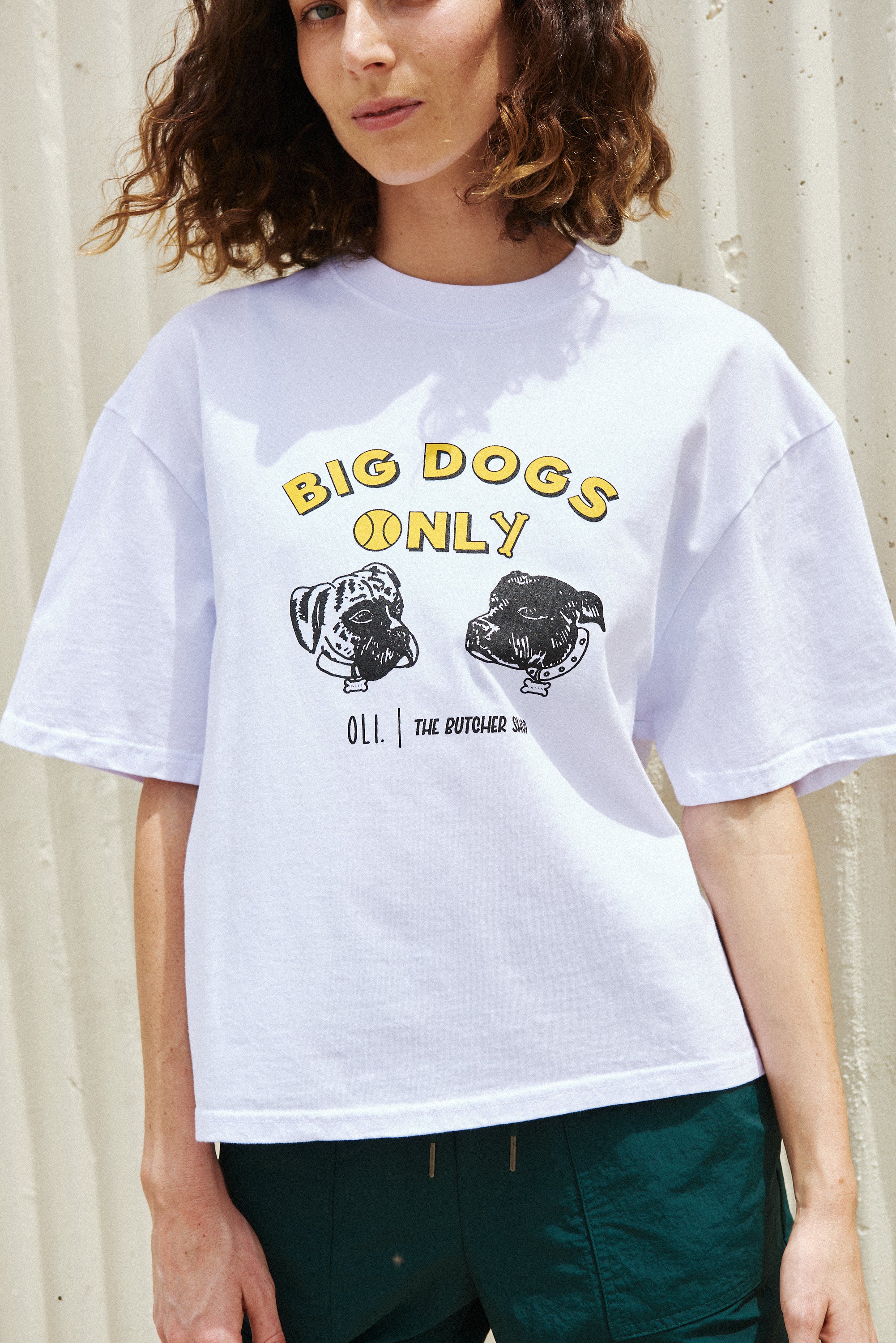 Original Big Dogs Crop T - White