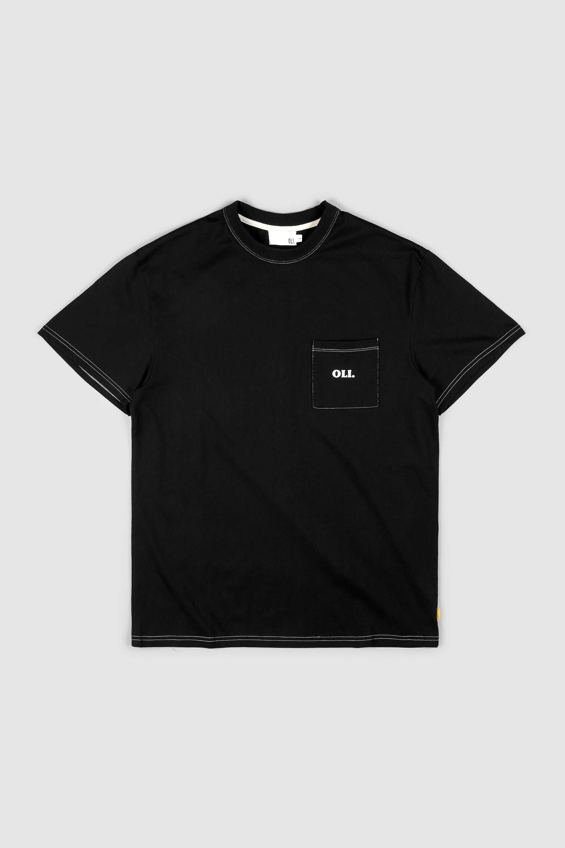 *IMPERFECT* Contrast Pocket T - Black