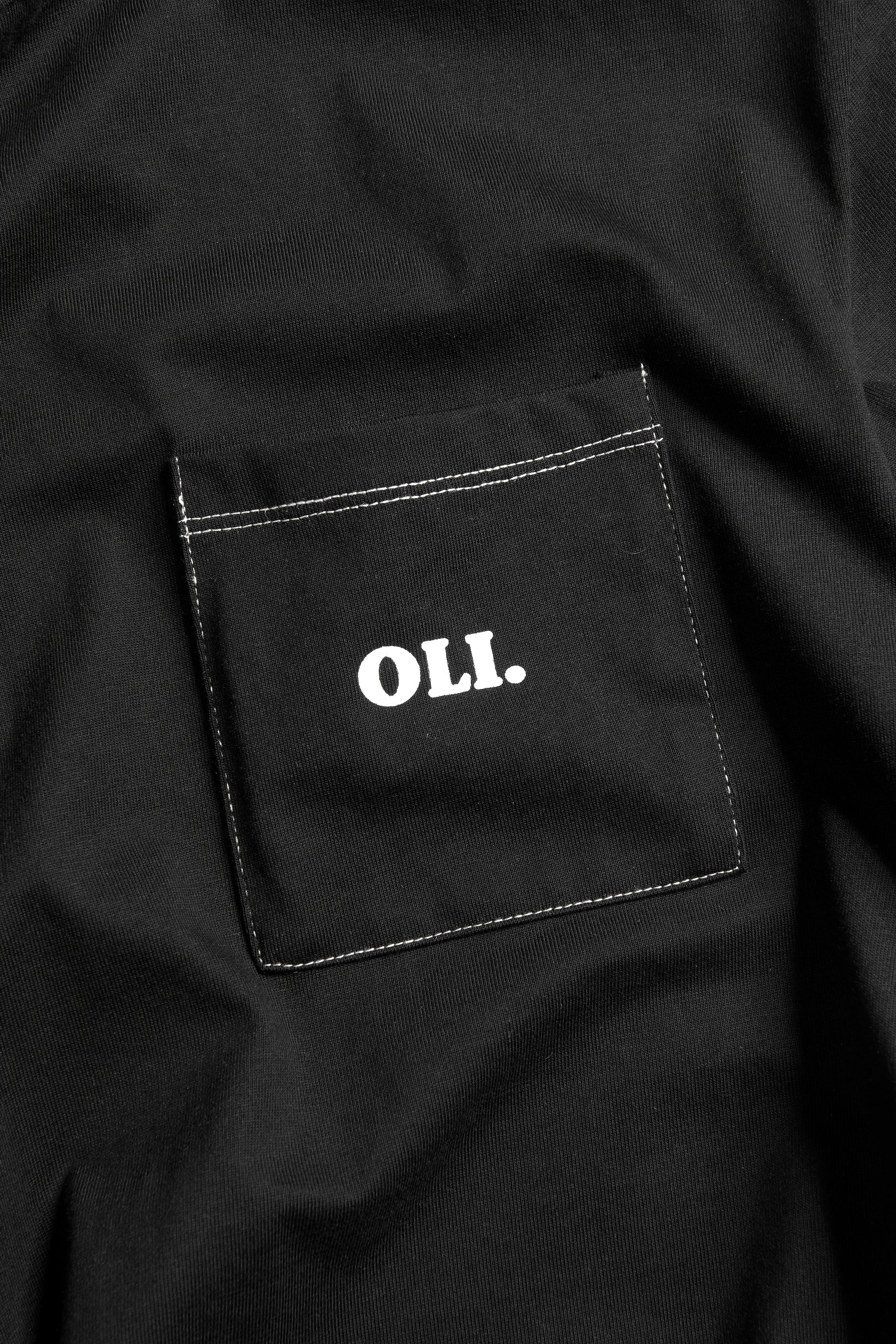 *IMPERFECT* Contrast Pocket T - Black