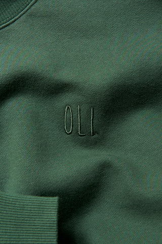 Embroidered Signature Pullover - Forest
