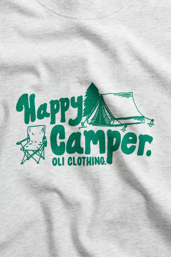 Happy Camper T - Snow Marle