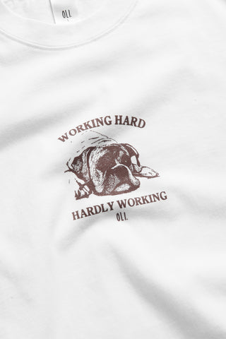 Hardly Working T - White