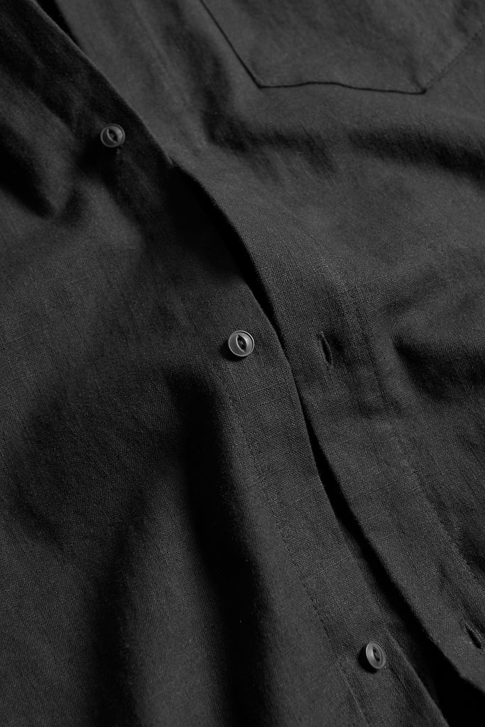 Linen Button Up - Black