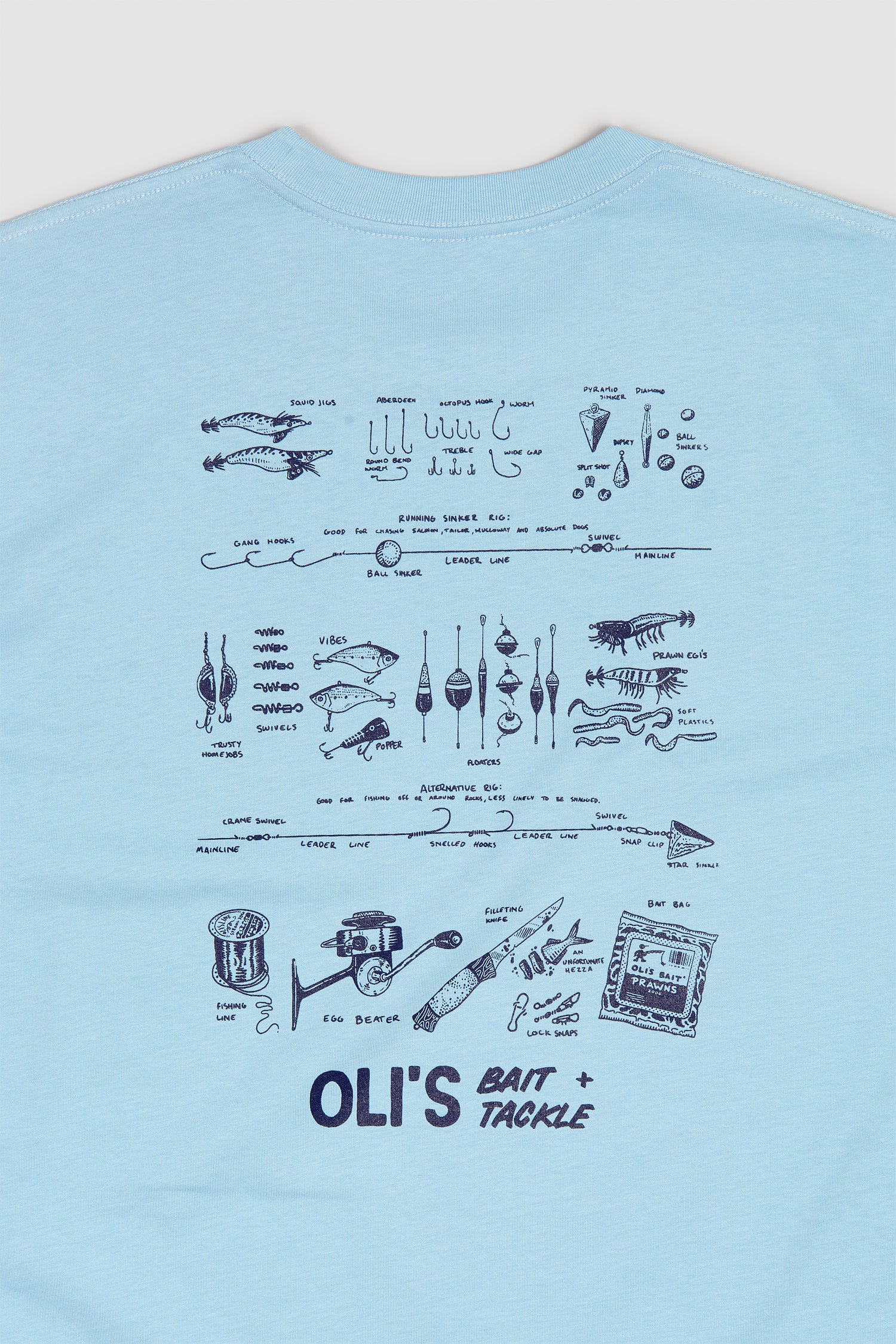 *IMPERFECT* Bait &amp; Tackle Back Print - Sky