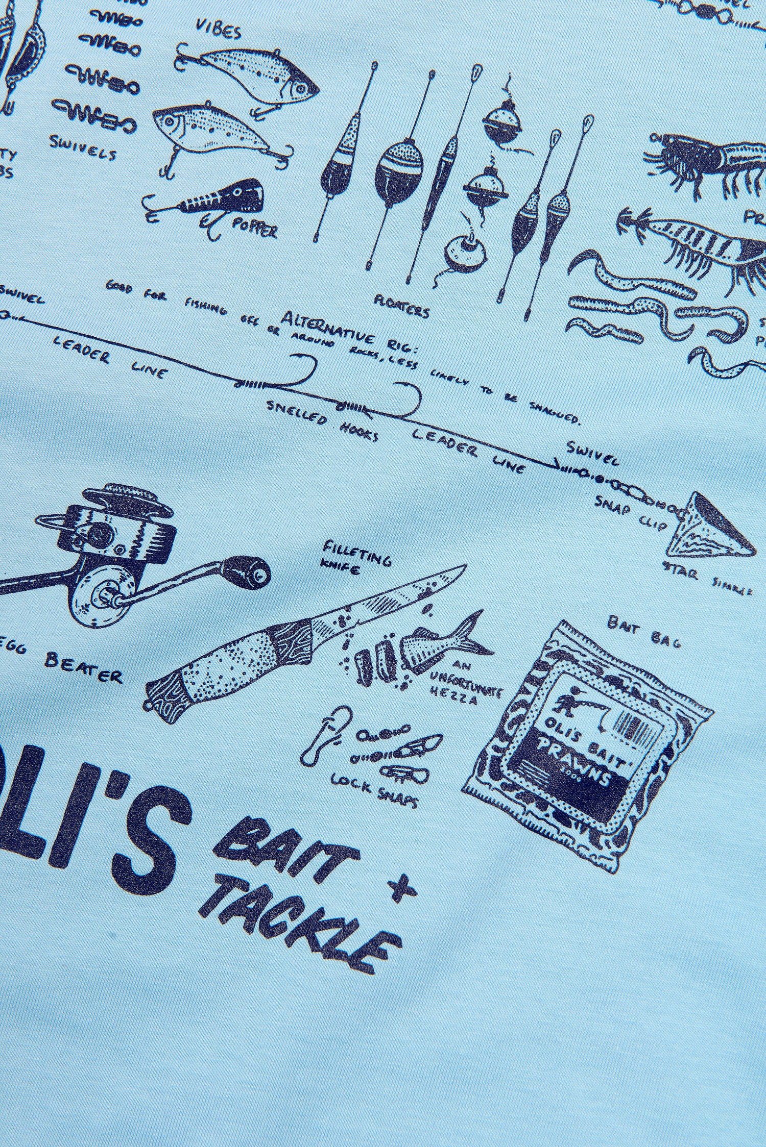 *IMPERFECT* Bait &amp; Tackle Back Print - Sky